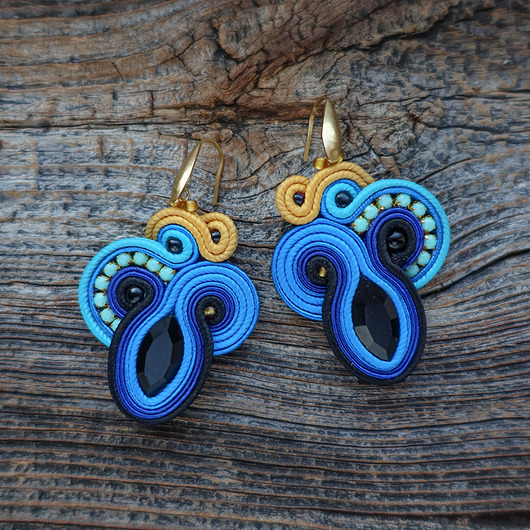 kolczyki soutache Etniczne kolczyki soutache