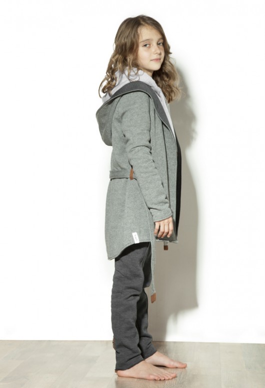 kurtki i płaszcze dla dziewczynki Płaszczyk dresowy wiązany