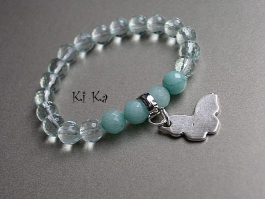 Aqua butterfly - bransoletka KiKa pracownia