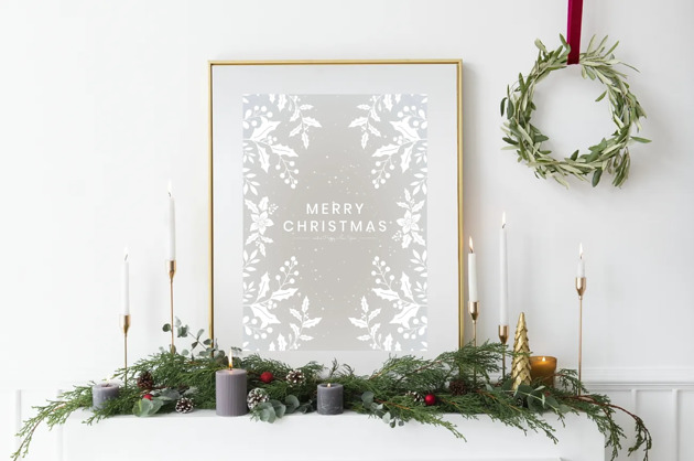 plakaty PLAKAT zimowy Plakat świąteczny Merry Christmas