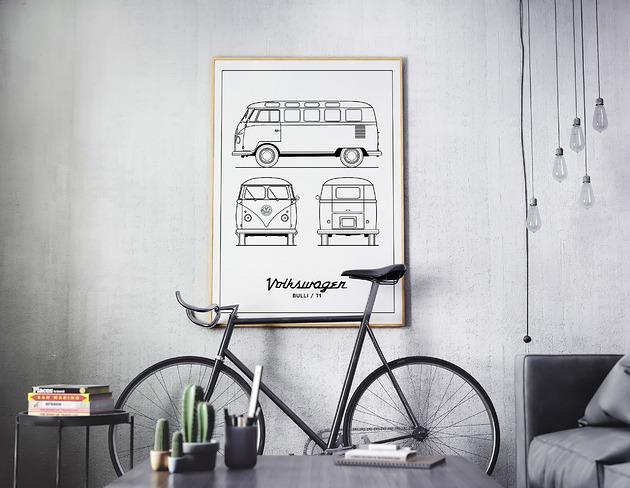 plakaty Plakat Legendy Motoryzacji - VW Bulli / T1