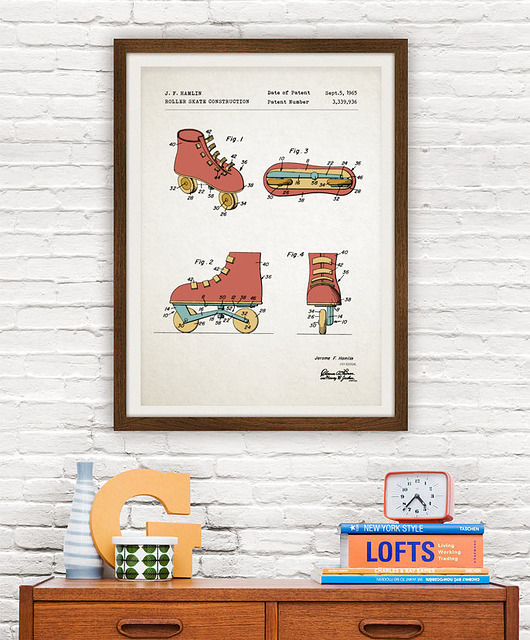 plakaty Rolki - patent - plakat 50x70 cm