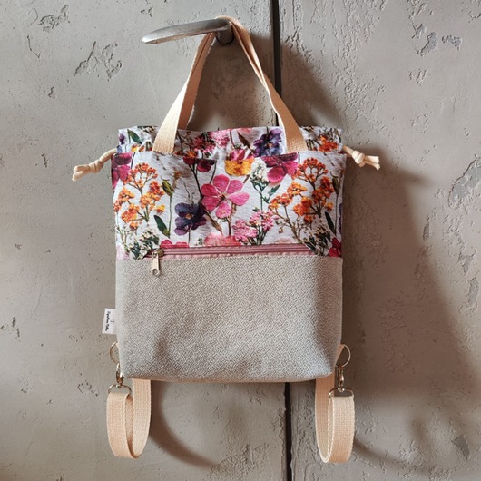 plecaki Plecako torebka 2w1 suszone kwiaty