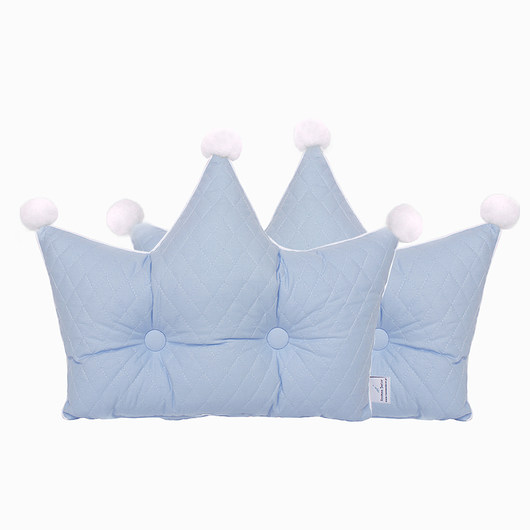 Poduszka korona Classic błękitna Roomee Decor