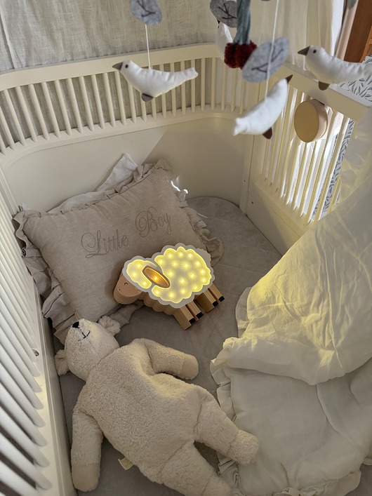lampy do pokoju dziecka Drewniana Lampka Owieczka