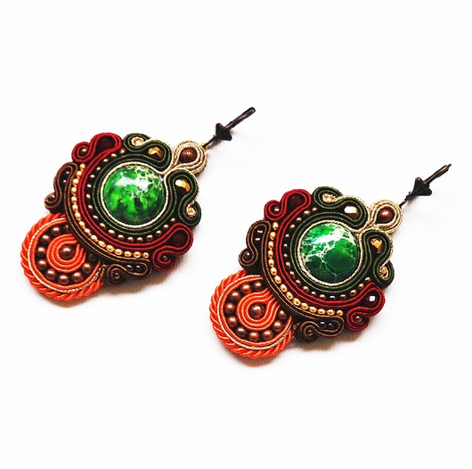 kolczyki soutache Sutaszowe kolczyki MUNNAR _ EXPRESS