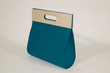 Big felt bag Turquoise moo studio