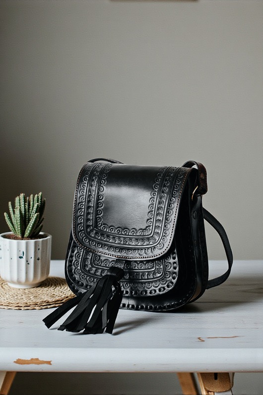 torby na ramię Torebka damska skórzana ręcznie robiona góralska Luisa