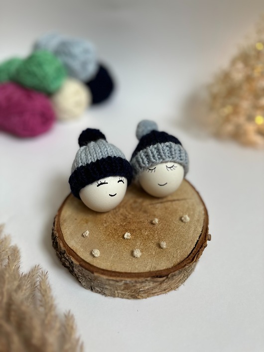 ozdoby wielkanocne Czapeczki na jajka wielkanocne - zestaw 2 szt.