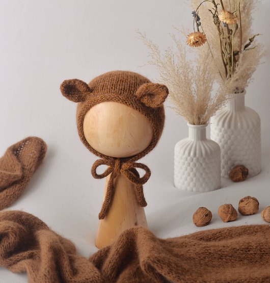 niemowlak - inne Bonetka niemowlęca baby alpaka + merino