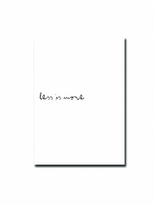 inne Less Is More PostCard 