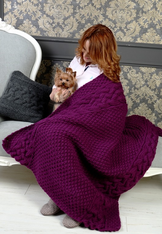 Dzianinowy koc CozyHomeDG