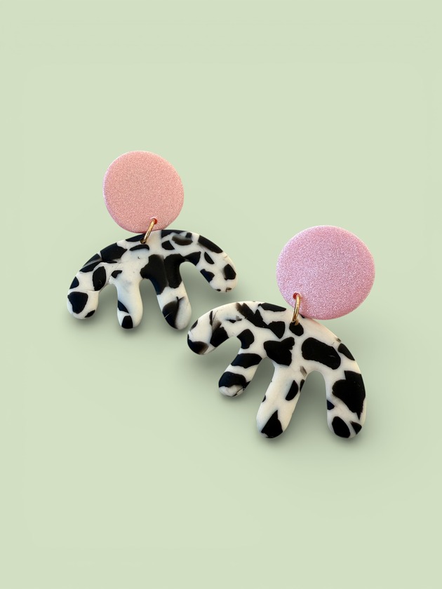 kolczyki z masy plastycznej Kolczyki Pierrot