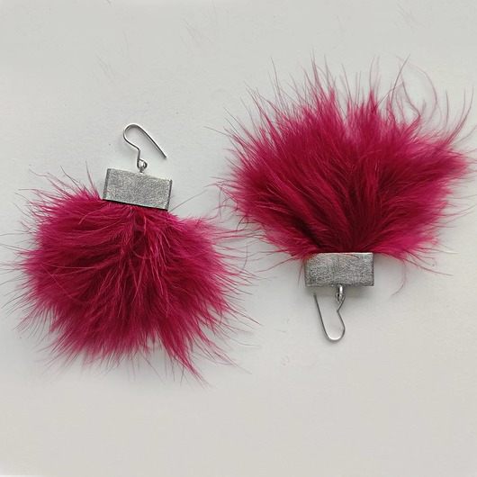 kolczyki z piórami PIÓRKO kolczyki