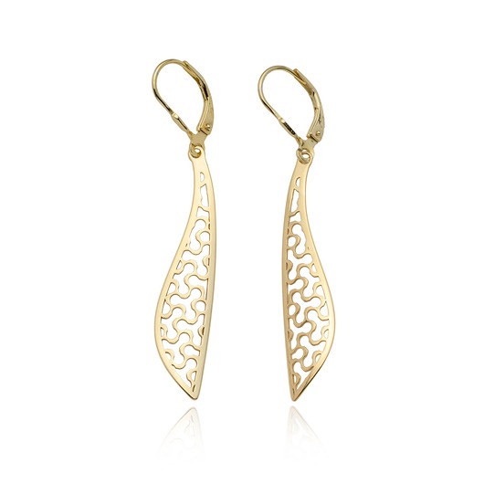 kolczyki pozłacane Kolczyki pozłacane srebro 925 długie ażurowe