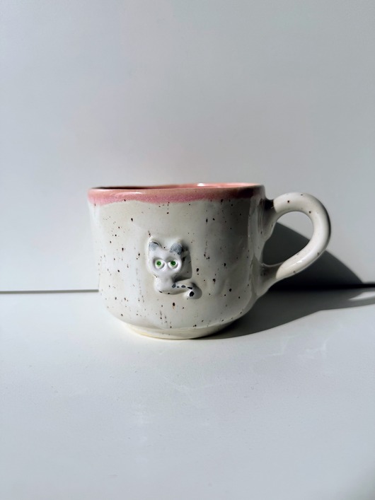 kubki Kubek ceramiczny kotek
