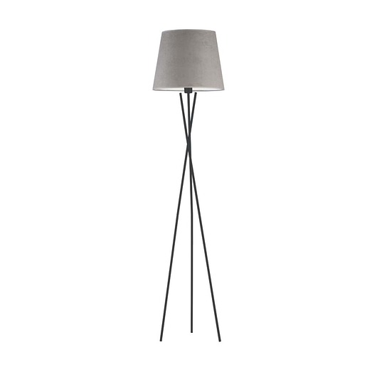 lampy podłogowe Skandynawska lampa stojąca na trójnogu do salonu z abażurem TOKIO VELUR