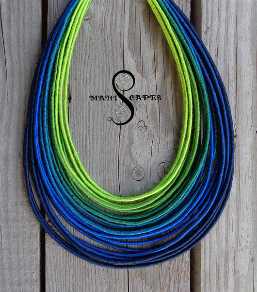 naszyjniki - inne masajka "Peacock OMBRE"