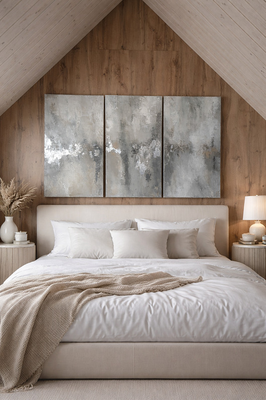 obrazy Ręcznie malowany tryptyk abstrakcja - XXL abstrakcja 90x150 cm Duży obraz