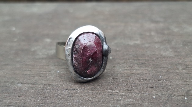 pierścionki - różne Rubin - pierścionek regulowany
