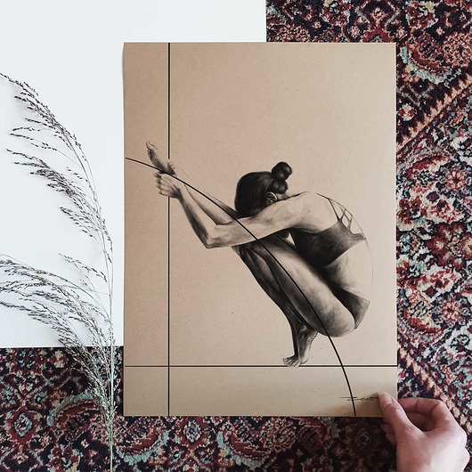 plakaty joga  grafika print plakat papier eko