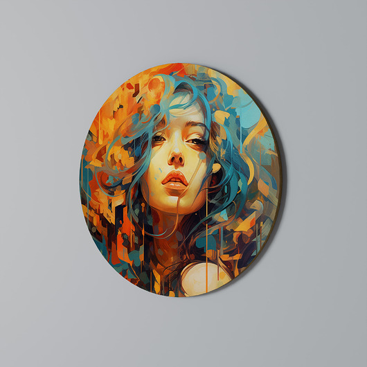 obrazy RAINBOW MUSE Obraz okrągły 69cm - dekor dębu