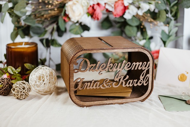 dodatki ślubne Skrzynka na koperty