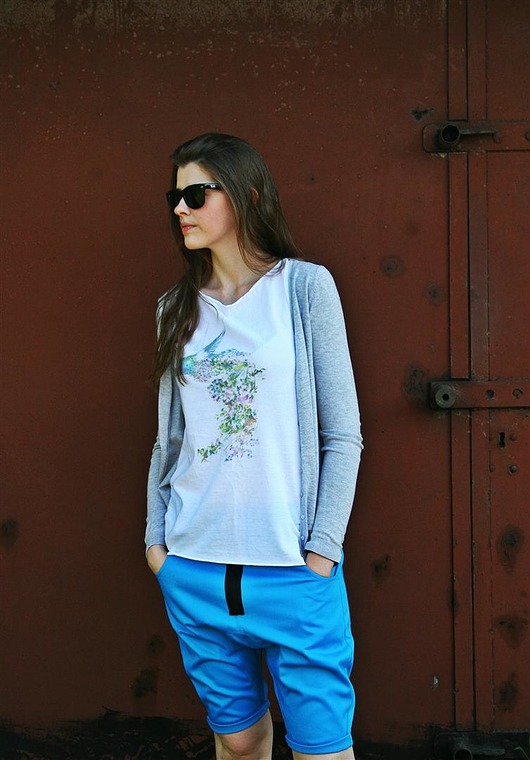 Button drill short pants krótkie spodenki czarne Button