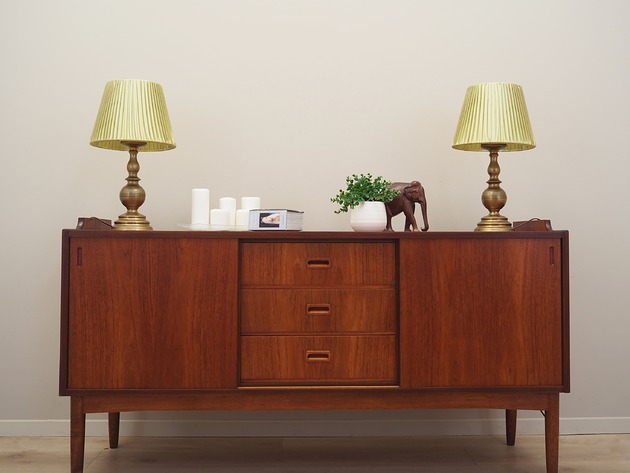 lampy stołowe Komplet dwóch lampek nocnych, duński design, lata 70, produkcja: Dania