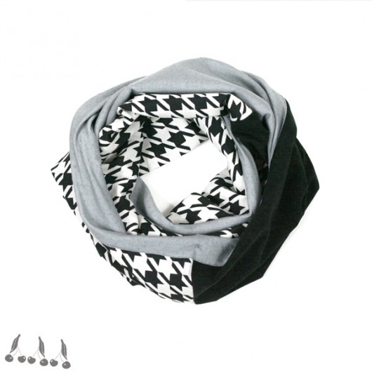 ::: komin/tuba MIX PEPITA-BLACK-GREY ::: uniqo