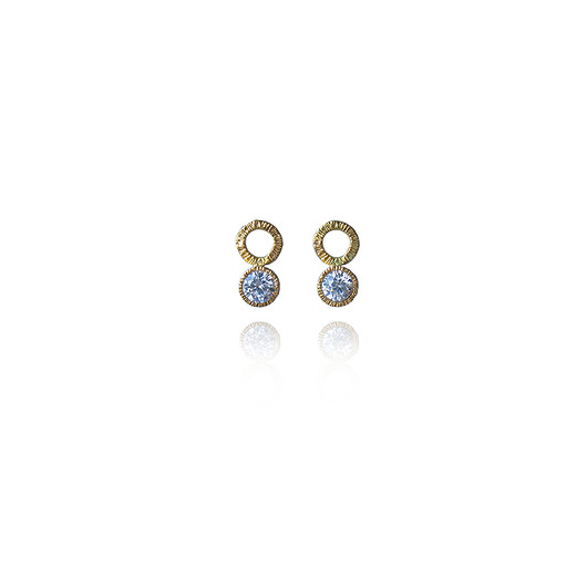 Złote kolczyki kółka- Gloria KOS jewellery