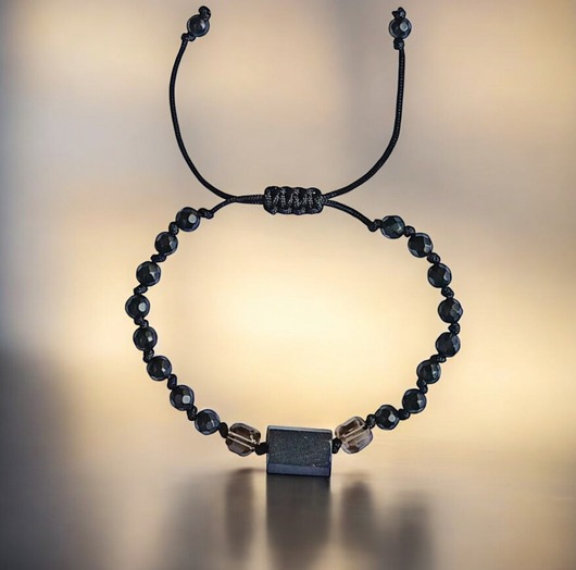 bransoletki z kamieni naturalnych OCHRONNA bransoletka - czarny turmalin, kwarc dymny, onyks mat