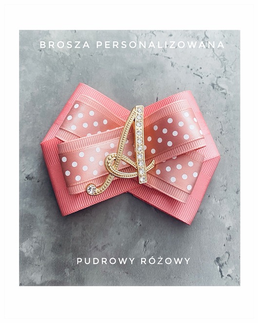 broszki Brosza Personalizowana ze złotą Literką A