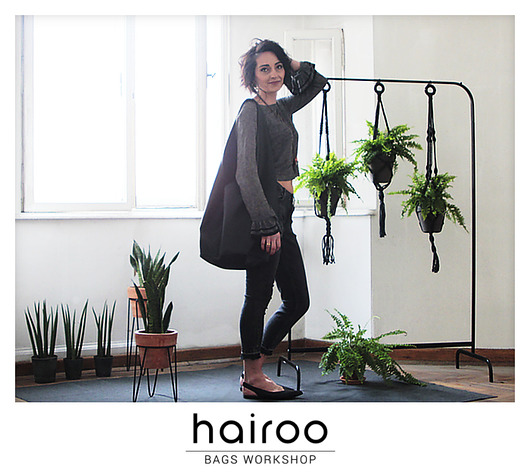 Short Boogi Bag czarna / torebka hobo / boho hairoo