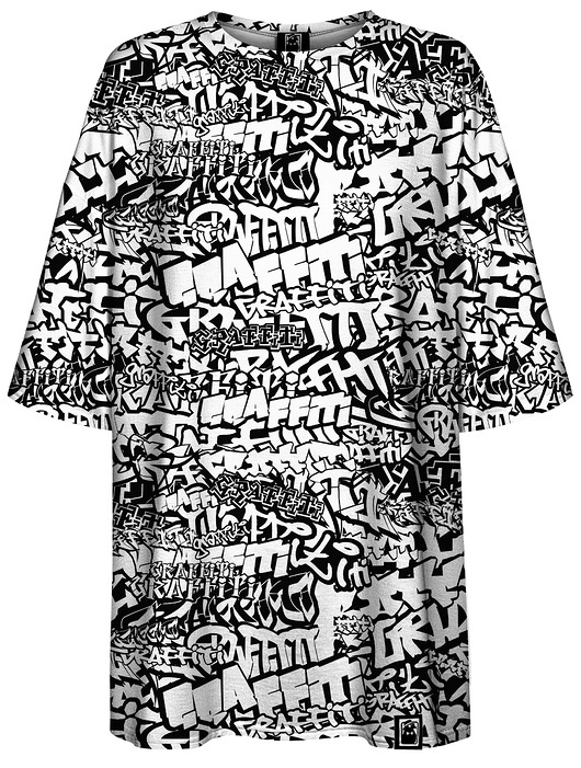 t-shirt damskie DR.CROW T-shirt Oversize Graffiti WB