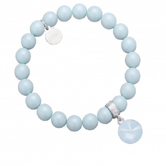 Bransoletka PERŁY SWAROVSKI CRYSTAL Z KRYSZTAŁEM SOTHO