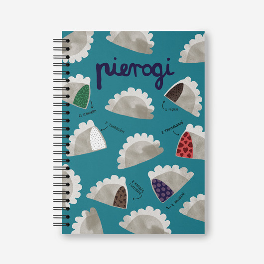 kalendarze i plannery Zeszyt A5 spirala Pierogi