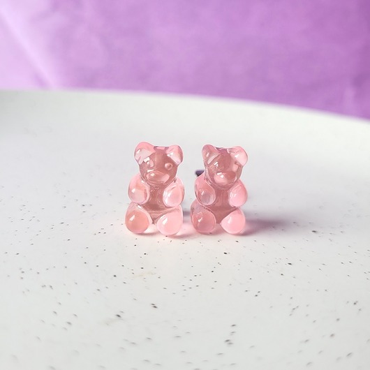 klipsy Klipsy różowe misie haribo 2