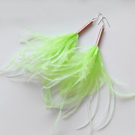 kolczyki z piórami PIÓRKO kolczyki