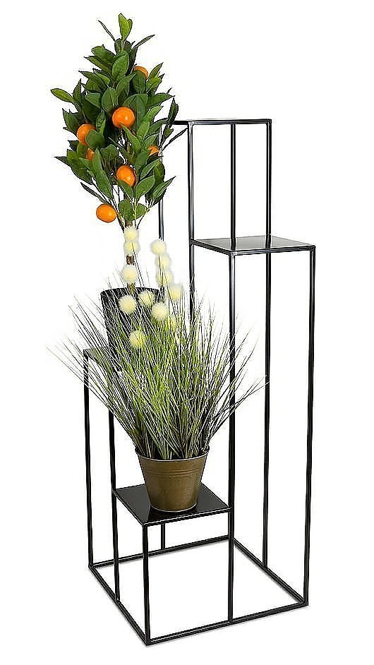 Kwietnik Metalowy Ekspozytor na Kwiaty Czarny MIA home