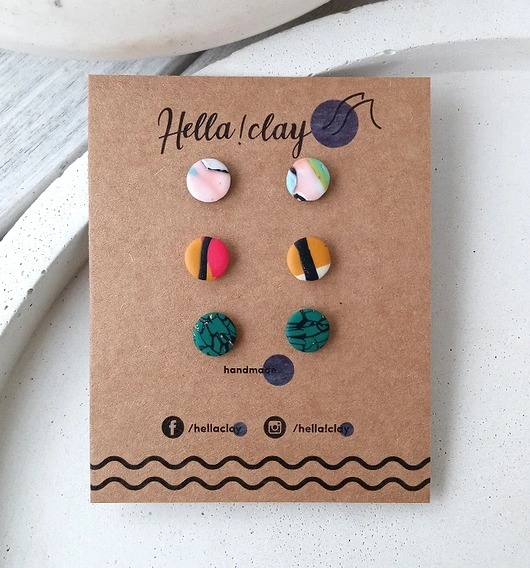 Minikolczyki 3pack Hellaclay