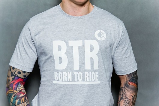 T-shirt Born To Ride BTR gray Borntoride