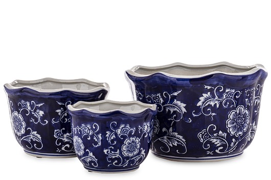 kwietniki Osłonka 3 szt. ceramiczna 16x26x26 i 13x19x19 i 11x15x15 cm GHARA-IV