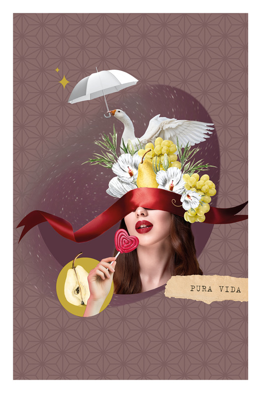 plakaty Kolaż/plakat z afirmacją PARASOL