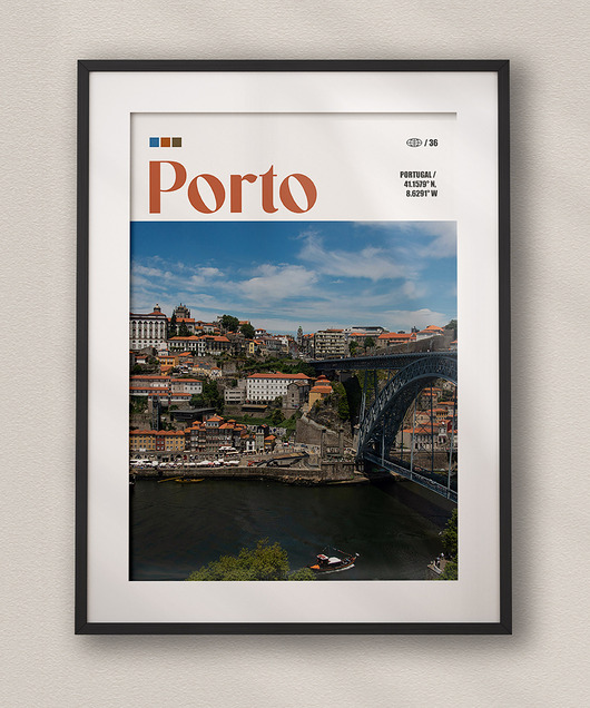 plakaty Minimalistyczny plakat Porto Portugalia