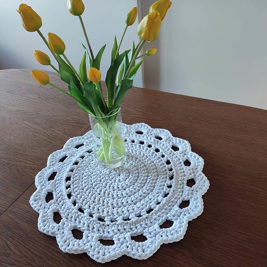 podkładki do kuchni Podkładka szydełkowa na stolik 50cm