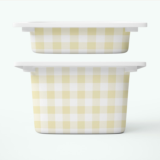pojemniki na zabawki Kratka butter yellow  - naklejki na pojemniki na zabawki