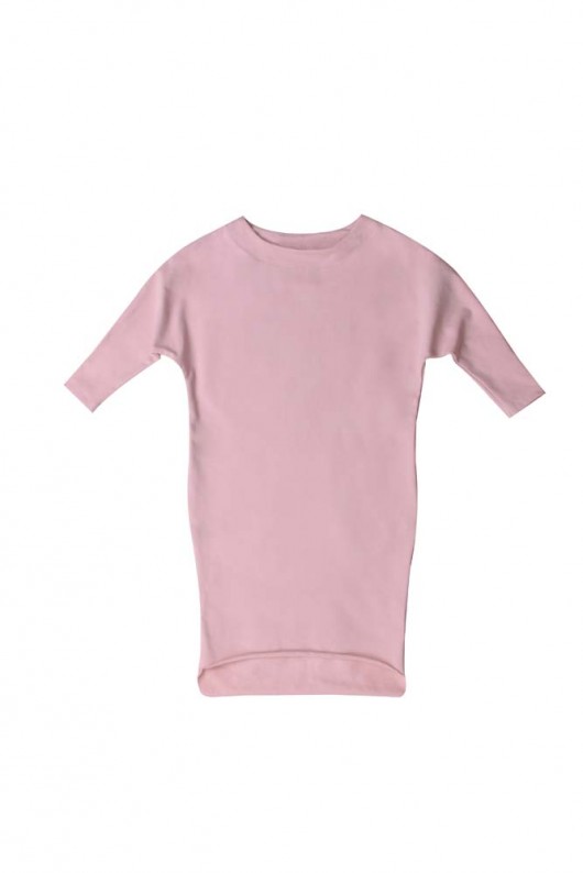 ChicKid DRESS - PUDROWY RÓŻ Kółko Krzyżyk