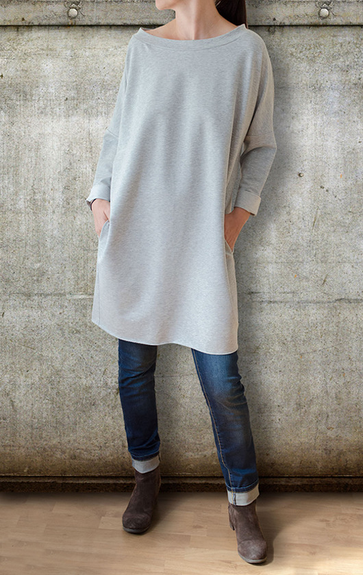 Sukienka MINI - szary dres hanushka