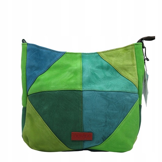 torby na ramię Torebka damska pojemna zamszowa na ramię kolorowa oryginalna OLIVKA